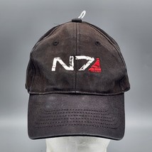 Mass Effect N7 Black Fitted Hat Cap One Size Fits Most Gamer Faded - $15.99