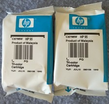 2X HP Genuine 95 Color Unit Ink Cartridge in bag HP Deskjet 460  - £14.23 GBP