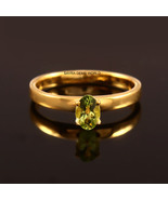 Green Tourmaline Ring- Natural Tourmaline Ring- 925 Sterling Silver Ring - £74.39 GBP