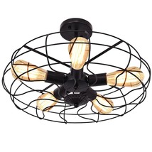 5 Light Modern Black Iron Sphere Modern Chandelier - $138.99