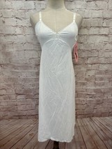 SHADOWLINE Vintage White Slip Lace Trim Opacitrique Size 36 Tall Length 42&quot; NOS - £61.09 GBP