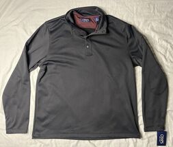 NWT Chaps Ralph Lauren Pullover Men’s Large Gray 1/4 Snap Long Sleeve Ja... - $25.00