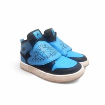 Nike Sky Jordan 1 Black University Blue Basketball Sneakers - Kids Size 3 Youth - £38.29 GBP