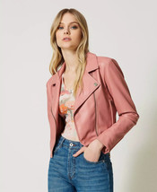 Party Halloween Women Slim-fit Pink Stylish 100%Lambskin Leather Jacket Designer - £85.51 GBP+