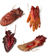 Affordable Gory Fun! Blood - Dripping Fake Severed Hand, Foot, Heart set - $426.13 MXN