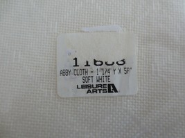 Leisure Arts ABBY CLOTH Soft White ACRYLIC 58&quot; x 1-1/4 Yds. Embroidery C... - $35.00