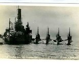 World War I Mother Ship and Her Submarines Real Photo Postcard - $31.64