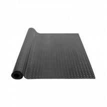 Diamond-Plate Rubber Flooring Roll, 3 mm x 4 ft x 8 ft Garage Floor Mat, SBR... - £50.63 GBP