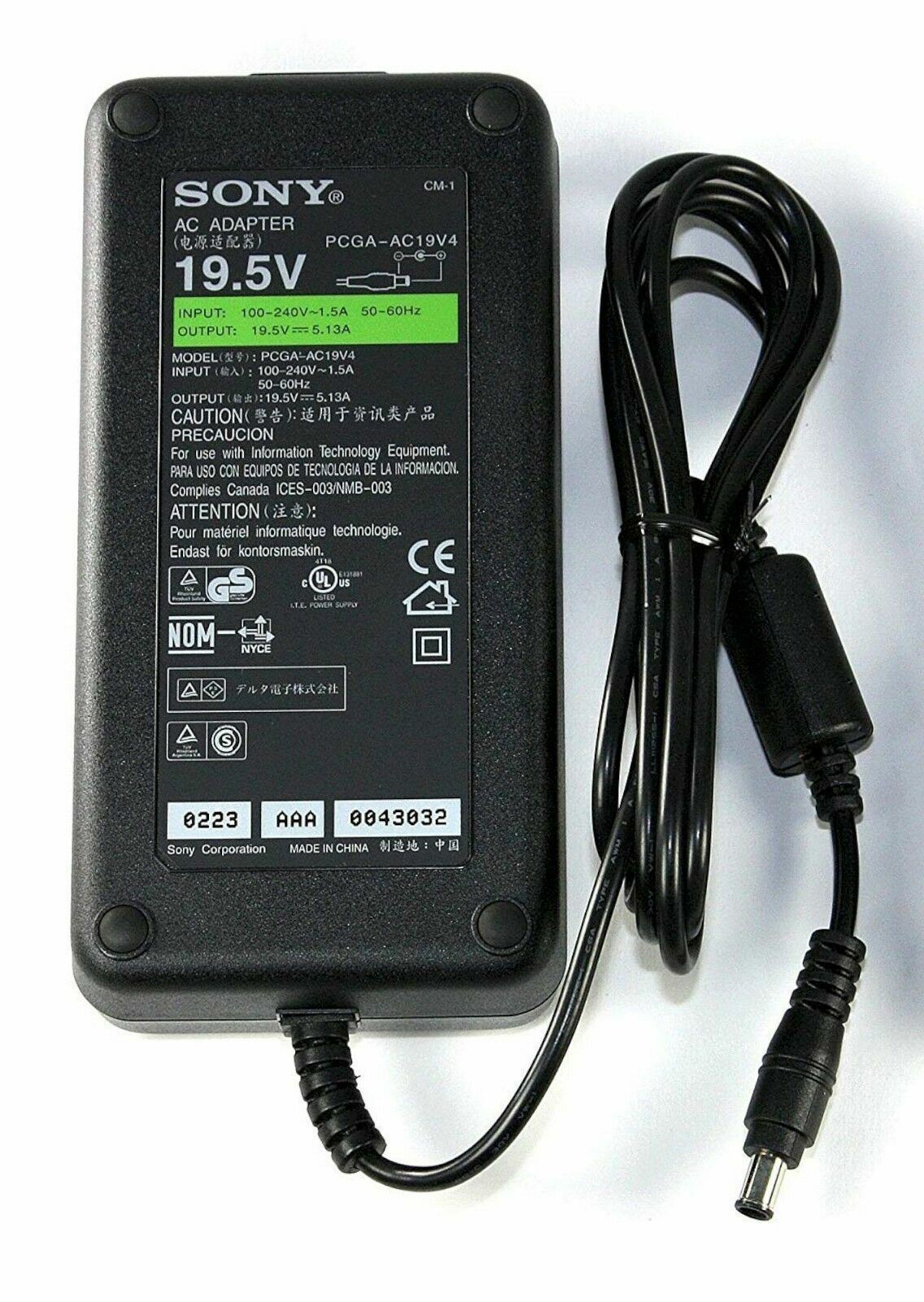 Primary image for Genuine Sony PCGA-AC19V4 Laptop AC Adapter Charger Power Supply 19.5V OEM