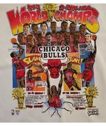 Chicago Bulls T-Shirt Single Stitch 3peat Champs Comic Strip 18-20 1993 ... - £63.26 GBP