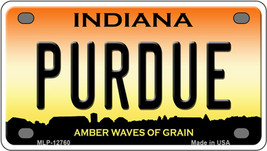 Purdue Indiana Amber Waves Novelty Mini Metal License Plate Tag - $14.95