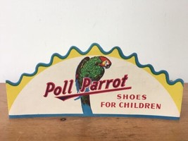 Vintage Poll Parrot Shoes For Children Boys Girls Advertising Paper Crown Hat - £31.86 GBP
