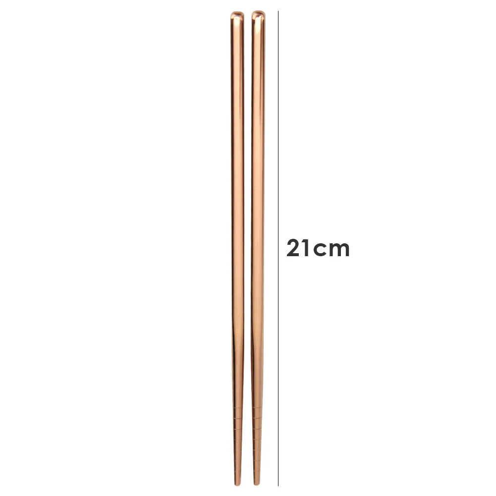 8 1Pair Chopsticks Non Slip Chinese Stainless Steel Reusable Metal Chops... - $15.88
