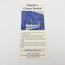 Charlie&#39;s Canoe Rental Brochure Eureka Springs Arkansas 1990&#39;s - €5,03 EUR