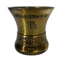 Bronze Mortar collectible Louis Dufilko Rx Pharmacist 1816 Secundum Phar... - £16.61 GBP