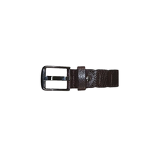 Men Genuine Leather Belt PIERO ROSSI Turkey Crocodile print Hand Stitch 69 Brown image 1