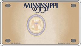 Mississippi Great Seal Blank Novelty Mini Metal License Plate Tag - £11.81 GBP