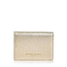 Campo Marzio Unisex Leather Business Card Holder Size NS Color Gold Gun - £67.53 GBP