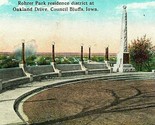 Council Bluffs IA Iowa Lincoln Monument Rohrer Park Oakland Drive Vtg Po... - $4.42