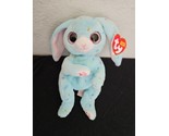 2022 Ty Beanie Baby Bellies Bluford Blue Easter Bunny Rabbit Polka Dot S... - $29.68