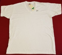 Rare Vintage 90s White NIKE Womens V-neck Shirt Made in USA Size XL Deadstock - £16.89 GBP