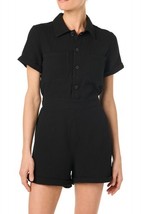 Joe&#39;s 45JW2SS3001 Gauze Romper SZ XS Black $218 - $107.86
