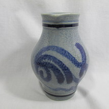 Salt Glazed Pitcher Jug 0.125l Cobalt Blue Gray German 5&quot; Tall Marzi Rem... - £14.73 GBP