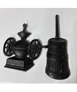 Vtg Sexton Black Metal Wall Hanging Butter Churn Coffee Grinder Kitchen ... - $177.53 MXN
