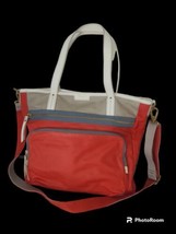 Fossil Karli Crossbody Bag Leather Red Blue And White - £19.38 GBP