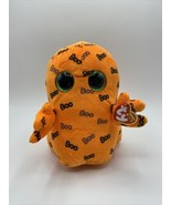 Ty Beanie Boos- GHOULIE THE ORANGE GHOST  9&quot; MEDIUM  PLUSH NEW MWMT&#39;s - £8.88 GBP