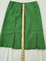 Chadwick’s Collection Women’s 10 Green Cotton Linen Blend Pull-On Pencil Skirt image 9