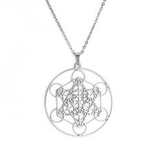 Archangel Metatron Cube Necklace | Sacred Geometry Angel Sigil Pendant - £11.07 GBP+