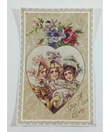 1992 A GIFT OF LOVE Valentine Postcard UnPosted Unmarked Blank Gallery G... - €5,76 EUR