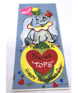 Vintage Dumbo Valentines Day Card Disney USA Made 40s 50s Sweet Elephant... - $313.95 MXN