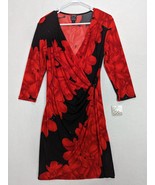 Clara Sun Woo Crossover Dress Dr52S1 Size S Polyester Blend Red Black - £23.57 GBP