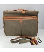 Hartmann Garment Bag Tweed Leather Carry On Hanging with Lock 25&quot; x 19&quot; ... - $120.50