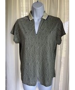 Jamie Sadock Women’s Green Embroidered Butterflies Short Sleeve Golf Top... - $27.40 CAD