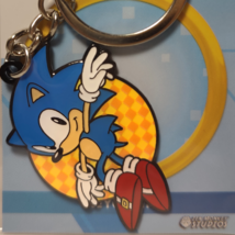 Sonic The Hedgehog Leaping Sonic Keychain Official Sega Collectible Keyring - £11.35 GBP
