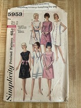 Vintage 1960s DRESS Sewing Pattern, Bust 34, Miss, Size 14, 1965, #5953 - $74.28 MXN