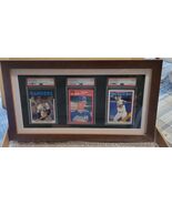 Graded Trading Card Display Case 3 PSA Slabs Sport Football Baseball Woo... - €39,50 EUR