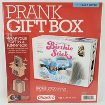 Prank Gag Gift Box Birthie Stick Large 11x9x3 Wrap Real Gift in Funny Joke Box - £10.17 GBP