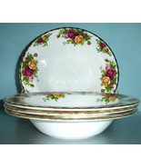 Royal Albert Old Country Roses 4 Piece Soup Pasta Bowl Set 8&quot; New in Box - £138.78 GBP