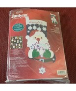 Janlynn Christmas Stocking Santa&#39;s Snowflake Kit Felt Applique 18&quot; 2005 - £12.25 GBP