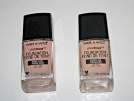 WET N WILD Photo Focus Foundation Porcelain + Rose Ivory Lot Of 2 New - £8.15 GBP