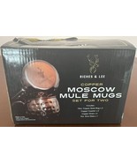 Riches &amp; Lee Copper Moscow Mule Mugs With 2 Coasters, 2 Straws, &amp; 2oz Sh... - €14,40 EUR