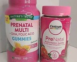 2 Centrum Prenatal Multivitamin Gummy Nature’s Truth Prenatal Multi Gumm... - $19.79