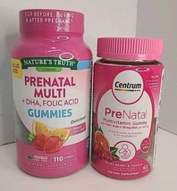 2 Centrum Prenatal Multivitamin Gummy Nature’s Truth Prenatal Multi Gumm... - £15.56 GBP