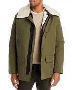 Yves Salomon Army Mens Bachette Lamb Fleece Lined Jacket Green/Ivory-EU ... - $823.19 CAD
