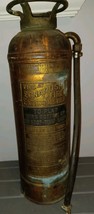 Antique Ecnarusni Foam Fire Extinguisher Copper &amp; Brass w/Hose Buffalo, ... - $115.00