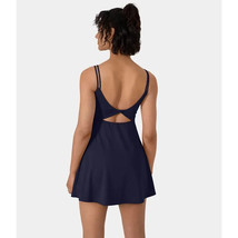 Halara Cloudful Double Straps Backless Twisted 2-Piece Dress-Flipped Blue XS - £34.16 GBP